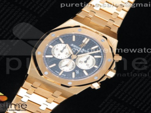 OM공장 오데마피게 로얄오크 크로노 옐로우골드 블랙골드다이얼 브슬 _ Royal Oak Chrono 26331ST YG OMF 11 Best Edition BlackGold Dial on YG Bracelet A7750