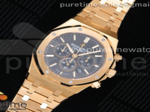 OM공장 오데마피게 로얄오크 크로노 옐로우골드 블랙다이얼 브슬 _ Royal Oak Chrono 26331ST YG OMF 11 Best Edition Black Dial on YG Bracelet A7750