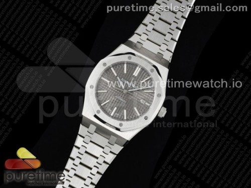RS공장 오데마피게 로얄오크 그레이 Royal Oak 41mm 15400 SS RSF 11 Best Edition Gray Textured Dial on SS Bracelet A3120 Super Clone
