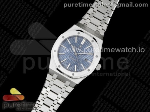 RS공장 오데마피게 로얄오크 블루 Royal Oak 41mm 15400 SS RSF 11 Best Edition Blue Textured Dial on SS Bracelet A3120 Super Clone