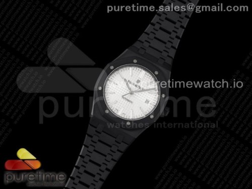ZF공장 오데마피게 로얄오크 41MM 15400 DLC 화이트다이얼 _ Royal Oak 41mm 15400 DLC ZF 11 Best Edition White Textured Dial on DLC Bracelet A3120