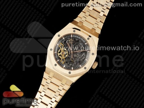 ZF공장 오데마피게 로얄오크 15407 41미리 스켈레톤 로즈골드 Royal Oak 41mm Skeleton 15407 RG ZF 11 Best Edition Skeleton Dial on RG Bracelet A3132