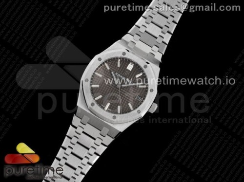 ZF공장 오데마피게 로얄오크 15500 그레이디이얼 브슬 _ Royal Oak 41mm 15500 SS ZF 11 Best Edition Gray Textured Dial on SS Bracelet A4302 V2