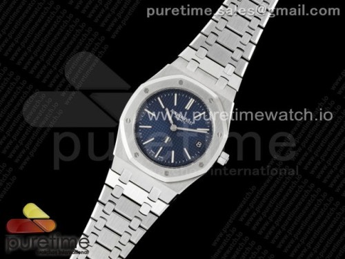ZF공장 오데마피게 로얄오크 스틸 16202 블루다이얼 Royal Oak 39mm 16202 50th Anniversary SS ZF 11 Best Edition Blue Textured Dial on SS Bracelet A7121