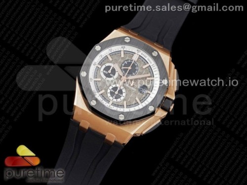 JF공장 오데마피게 로얄오크 오프쇼어 44MM 블랙 세라믹 독일에디션 로즈골드 러버 _ Royal Oak Offshore 44mm RG Germany Edition JF 11 Best Edition on Rubber Strap A3126 V2