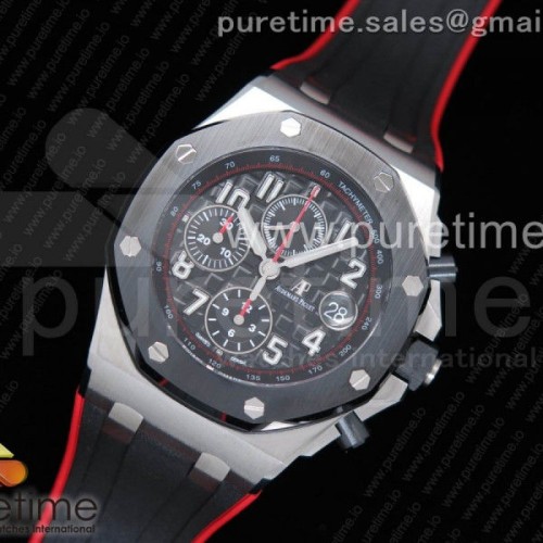 JF공장 오데마피게 로얄오크 오프쇼어 2018 SIHH 다크나이트 _ 러버스트랩 Royal Oak Offshore 2018 SIHH JF 1_1 Best Edition _Dark Knight_ on Black_Red Rubber Strap A3126 w_ Cyclops