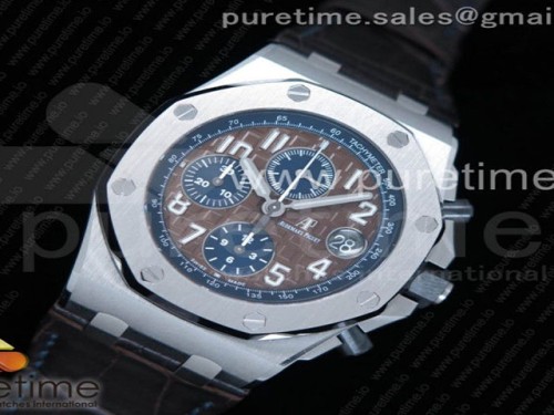 JF공장 오데마피게 로얄오크 오프쇼어 2018 SIHH 하바나 브라운_블루다이얼 _ 가죽스트랩 Royal Oak Offshore 2018 SIHH JF 1_1 Best Edition Havana Brown_Blue Dial on Brown Leather Strap A3126 w_ Cyclops