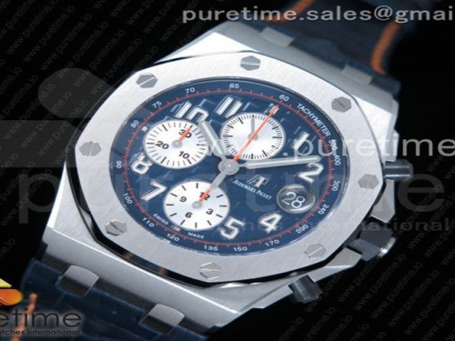 JF공장 오데마피게 로얄오크 오프쇼어 Navy 2014 _ 가죽 + 러버스트랩 증정 Royal Oak Offshore 2014 _Navy_ JF 1_1 Best Edition on Blue Leather Strap A3126 w_ Cyclops V2 (Free Rubber Strap)