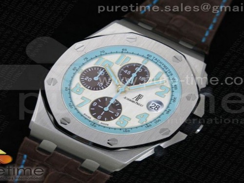 JF공장 오데마피게 로얄오크 오프쇼어 몬타우크 하이웨이  가죽 Royal Oak Offshore Montauk Highway JF Best Edition on Brown Leather Strap A7750 V3