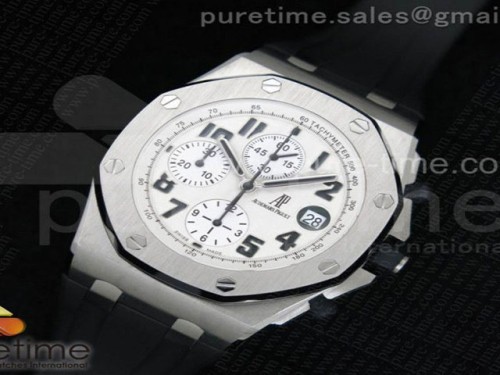 JF공장 오데마피게 로얄오크 오프쇼어 사파리 화이트다이얼 _ 러버스트랩 Royal Oak Offshore Safari JF Best Edition White Dial on Black Rubber Strap A7750