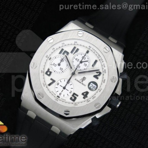JF공장 오데마피게 로얄오크 오프쇼어 사파리 화이트다이얼 _ 러버스트랩 Royal Oak Offshore Safari JF Best Edition White Dial on Black Rubber Strap A7750