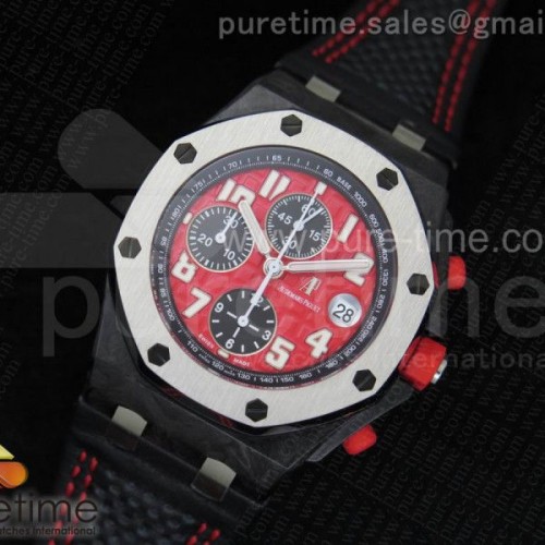 JF공장 오데마피게 로얄오크 오프쇼어 싱가폴 그랑프리 카본 _ 가죽 Royal Oak Offshore Singapore Grand Prix Forged Carbon JF Best Edition on Leather Strap A7750