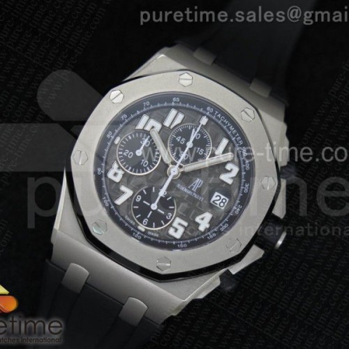 JF공장 오데마피게 로얄오크 오프쇼어 크로노페션 _ 가죽 Royal Oak Offshore Chronopassion JF Best Edition on Black Rubber Strap A7750