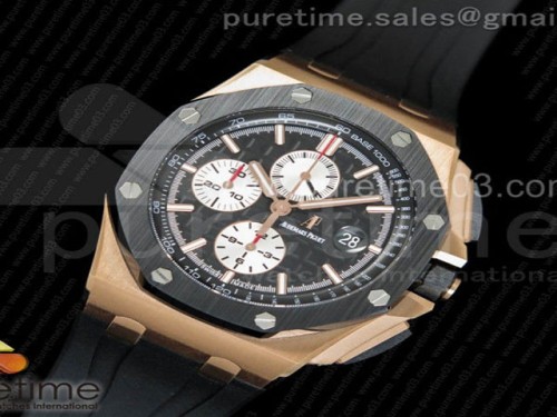 JF공장 오데마피게 로얄오크 오프쇼어 44MM 로즈골드 블랙세라믹베젤 _ 러버스트랩 Royal Oak Offshore 44mm RG Updated Black Ceramic Bezel JF 1_1 Best Edition on Rubber Strap A3126
