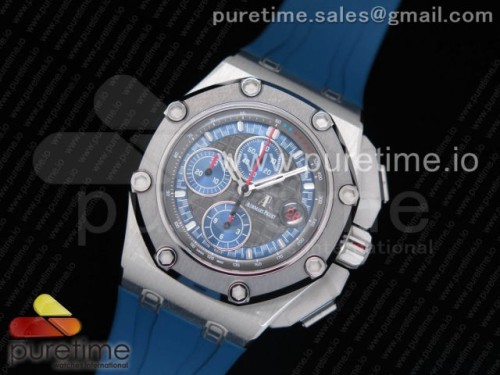 JF공장 오데마피게 로얄오크 오프쇼어 44MM 미하엘슈마허 블루다이얼 _ 러버밴드 Royal Oak Offshore 44mm SS Michael Schumacher Blue Dial 1_1 JF Best Edition A3126 (FREE XS Strap) V2 w_ Cyclops