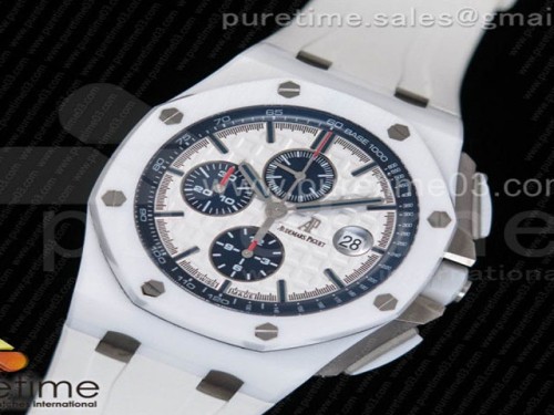 JF공장 오데마피게 로얄오크 오프쇼어 44MM 화이트세라믹 _ 러버스트랩 Royal Oak Offshore 44mm Updated White Ceramic JF 1_1 Best Edition A3126 V2