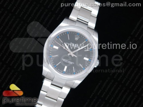 GM공장 롤렉스 오이스터퍼페츄얼 39MM 904L 스틸 블랙다이얼 _ Oyster Perpetual 39mm 114300 GMF Best Edition Gray Dial on SS Bracelet SA3132