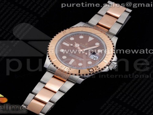 D1공장 롤렉스 요트마스터 로즈골드 포금콤비 브라운다이얼 브슬 _ Yacht-Master 116621 D1F Brown Dial on Rose Gold Wrapped SSRG Bracelet A2836