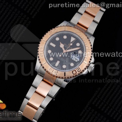 D1공장 롤렉스 요트마스터 로즈골드 포금콤비 블랙다이얼 브슬 _ Yacht-Master 116621 D1F Black Dial on Rose Gold Wrapped SSRG Bracelet A2836
