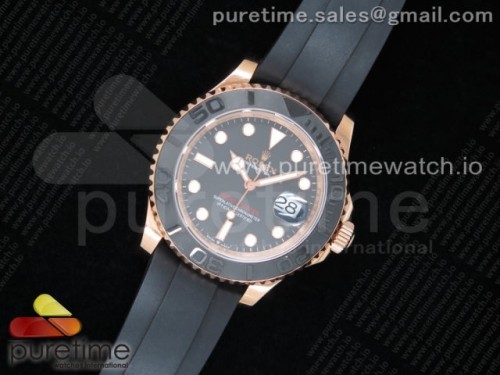 GM공장 롤렉스 요트마스터 에버로즈골드 _ Yacht-Master 126655 GMF 11 Best Edition 3D Black Ceramic Bezel on Black Rubber Strap SA3235