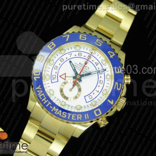 JF공장 롤렉스 요트마스터2 116688 블루세라믹 18K 도금 옐로우골드 브레이슬릿 YachtMaster II 116688 YG Blue Ceramic JF 1_1 Best Edition on YG Bracelet A7750