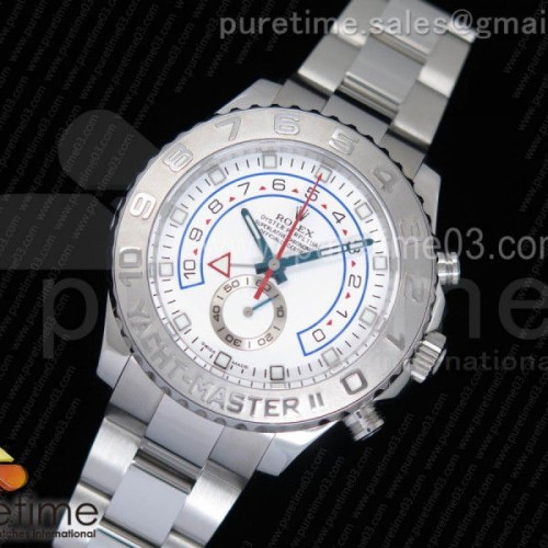 JF공장 요트마스터2 116689 화이트 다이얼 브레이슬릿 YachtMaster II 116689 SS JF 1_1 Best Edition White Dial on SS Bracelet A7750