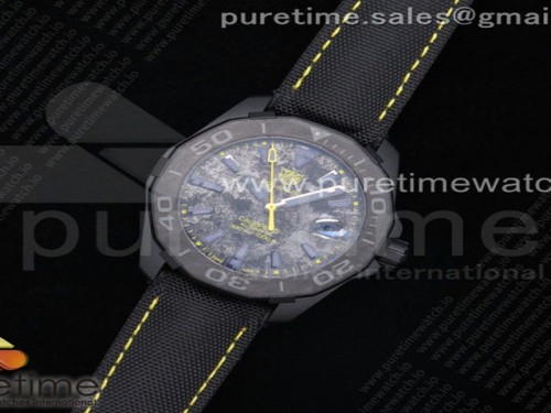 TB공장 태그호이어 아쿠아레이서 칼리버5 카본 카본다이얼 나일론 옐로우 _ Aquaracer Calibre 5 Yellow Carbon TBF 11 Best Edition Carbon Dial on Nylon Strap A2824