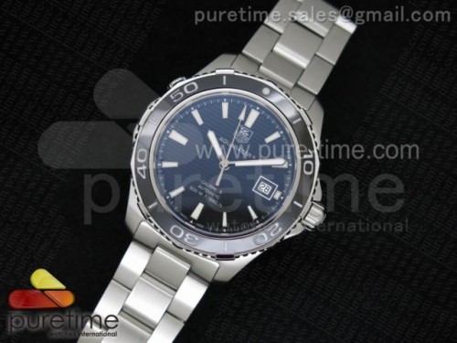 V6공장 태그호이어 아쿠레이서 칼리버5 Aquaracer Calibre 5 SS 1_1 Black Dial on SS Bracelet A2824
