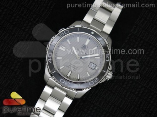 V6공장 태그호이어 아쿠아레이서 칼리버5 Aquaracer Calibre 5 SS 1_1 Gray Dial on SS Bracelet A2824