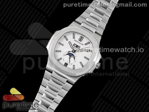 GR공장 V3 파텍필립 노틸러스 5726 애뉴얼캘린더 화이트다이얼 브슬 _ Nautilus 5726 Complicated SS GRF 11 Best Edition White Textured Dial on SS Bracelet A324 V3