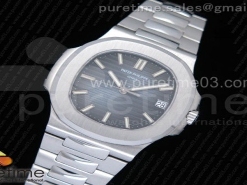 PF공장 V2 파텍필립 노틸러스 점보 5711 그레이 텍스처드 다이얼 브레이슬릿 Nautilus Jumbo 5711 PF 1_1 Best Edition Gray Textured Dial on SS Bracelet A324 Clone