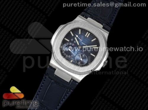 PF공장 파텍필립 노틸러스 5712 블루다이얼 블루가죽 _ Nautilus 5712 SS PF Best Edition Blue Dial on Blue Leather Strap A23J