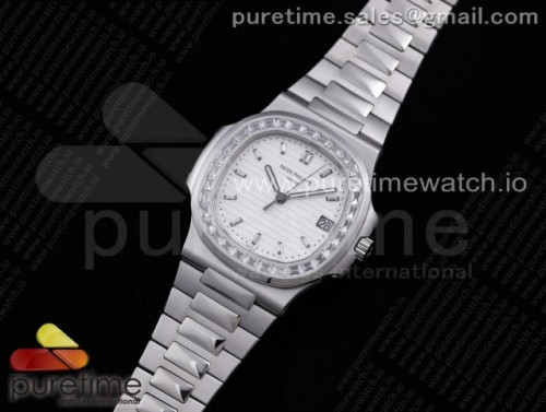 PP공장 V3 파텍필립 노틸러스 5711 화이트다이얼 다이아베젤 브슬 _ Nautilus 5711 PPF 11 Best Edition White Dial Diamonds Bezel on SS Bracelet 324CS (Free box)