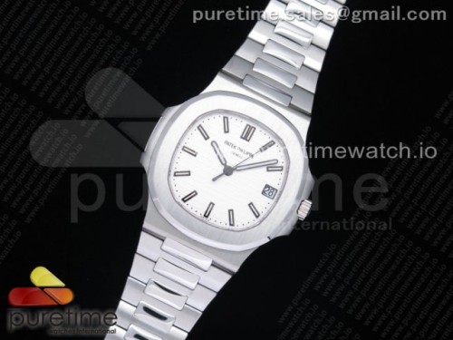 PP공장 V4 노틸러스 점보 화이트다이얼 브슬 _ Nautilus 57111A PPF 11 Best Edition White Textured Dial on SS Bracelet 324CS (Free box) V4
