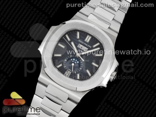 PP공장 파텍필립 노틸러스 애뉴얼캘린더 5726 블루다이얼 스틸 브슬 _Nautilus 5726 Full Function SS PPF 11 Best Edition Blue Dial on SS Bracelet A324