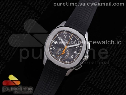 OM공장 파텍필립 아쿠아넛 크로노 그레이다이얼 블랙러버 _ Aquanaut 5968 SS OMF Best Edition Gray Dial on Black Rubber Strap A520