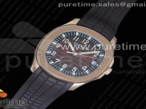 PF공장 파텍필립 아쿠아넛 브라운 텍스처드 다이얼 Aquanaut 5167 RG PF 1_1 Best Edition Brown Textured Dial on Brown Rubber Strap A324 Clone