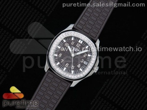 PP공장 파텍필립 5068 아쿠아넛 브라운다이얼 러버 다이아베젤 _ Aquanaut 5068 SS PPF 11 Best Edition Brown Textured Dial on Brown Rubber Strap 324CS