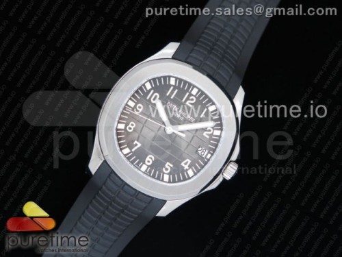 ZF공장 파텍필립 아쿠아넛 그레이다이얼 러버 _ Aquanaut 5167A SS ZF 1_1 Best Edition Black Dial on Black Rubber Strap 324CS