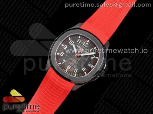 ZF공장 파텍필립 아쿠아넛 베놈 DLC 레드러버 _ Aquanaut Black Venom DLC ZF 11 Best Edition Black Dial on Red Rubber Strap 324CS