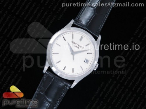 ZF공장 파텍필랍 칼라트라바 Calatrava 5296G SS ZF 1_1 Best Edition Ivory Dial on Black Leather Strap 324CS (Free box)