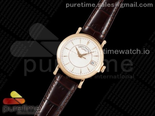 ZF공장 파텍필립 칼라트라바 5153 로즈골드 화이트다이얼 브라운가죽 _ Calatrava 5153 RG ZF 11 Best Edition White Dial on Brown Leather Strap A324CS