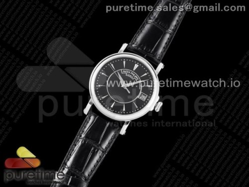 ZF공장 파텍필립 칼라트라바 5153G 블랙다이얼 가죽스트랩 _ Calatrava 5153 SS ZF 11 Best Edition Black Dial on Black Leather Strap A324CS