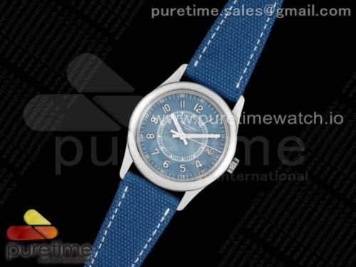 ZF공장 파텍필립 칼라트라바 6007A-001 블루다이얼 블루가죽 _ Calatrava 6007A-001 SS ZF 11 Best Edition Blue Dial on Blue Leather Strap A324CS