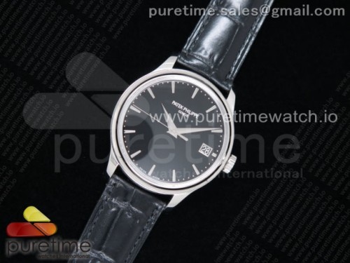 ZF공장 파텍필립 칼라트라바 블랙다이얼 블랙가죽 _ Calatrava 5227 SS ZF 11 Best Edition Black Dial on Black Leather Strap 324CS (Free box)