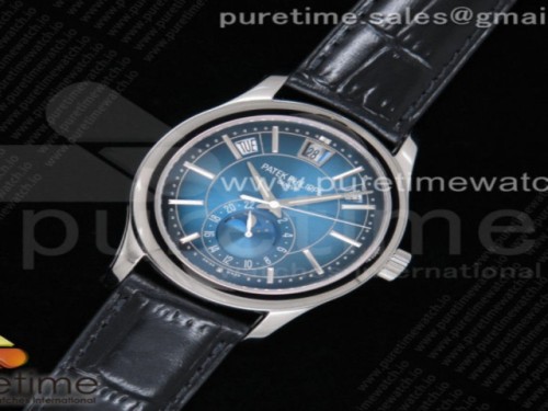 GR공장 파텍필립 애뉴얼 캘린더 블루다이얼 가죽 _ Annual Calendar 5205G GRF Best Edition Blue Dial on Black Leather Strap A324