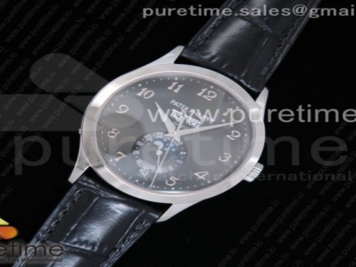 KM공장 파텍필립 컴플리케이션즈 5396G 그레이 다이얼 Complications 5396G KMF Gray Dial on Black Leather Strap A324