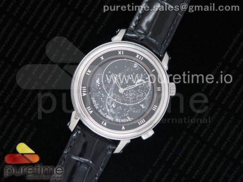 TW공장 파텍필립 그랜드 컴플리케이션즈 블랙다이얼 _ 가죽 Grand Complications 6104P Moon SS TWF Black Dial on Black Leather Strap A240
