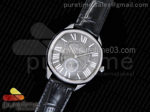 TF공장 까르띠에 드라이브 드 그레이 텍스트다이얼 _ 가죽 Drive de Cartier SS TF 1_1 Best Edition Gray Textured Dial on Black Leather Strap A23J