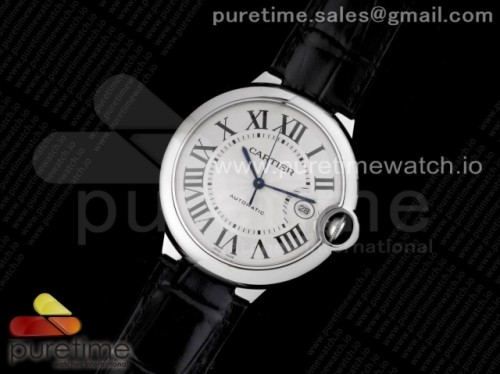 AF공장 V4 까르띠에 발롱블루 42MM 악어가죽 2824 _ Ballon Bleu 42mm SS AF 11 Best Edition White Texture Dial on Black Crocodile Strap A2824 V4